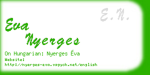 eva nyerges business card